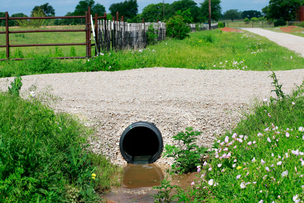 Gravel driveway culvert and drainage pipe installation in Campbell River